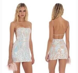 lucy in the sky foxie fit and flare dress champagne Foxie Fit and Flare Dress in Ivory Lucy in The Sky
